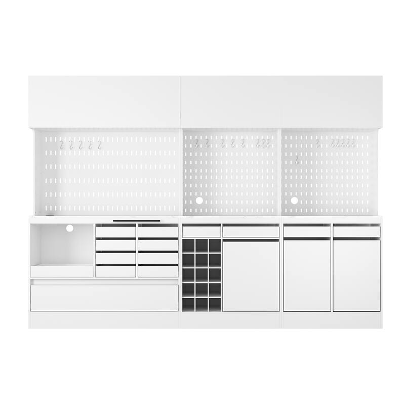 Modular Kitchen Pantry Hutch 4-in-1 Pantry Cabinet Storage Cupboard