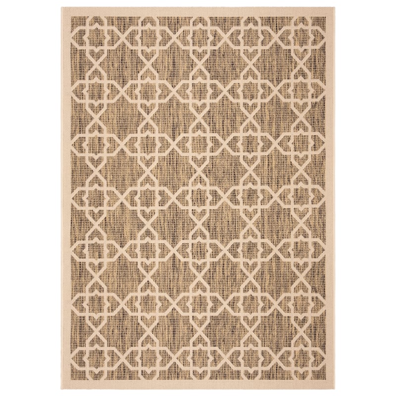 SAFAVIEH Courtyard Lawanda Trellis Indoor/ Outdoor Waterproof Patio Backyard Rug