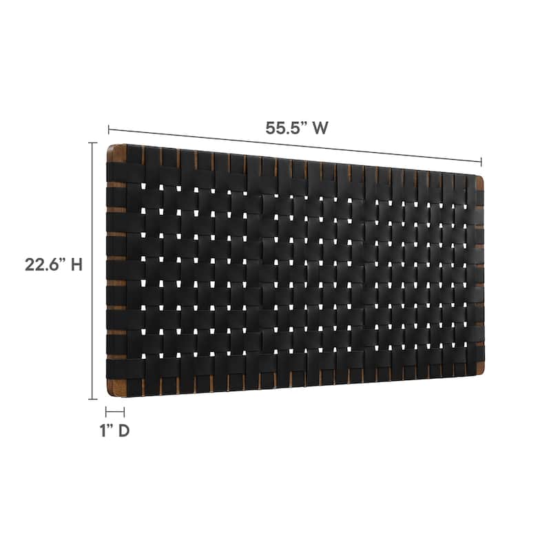 Sparta Wall-Mount Twin/Full/Queen/King Vegan Leather Weave Headboard