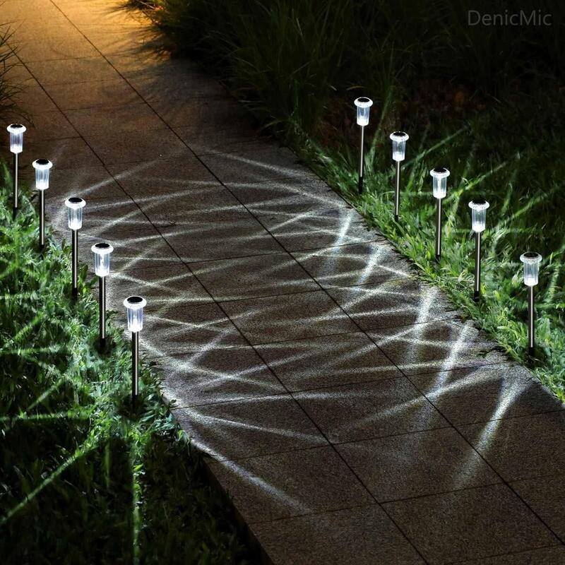 Solar Lights Outdoor Pathway Lights 6000K LED Waterproof
