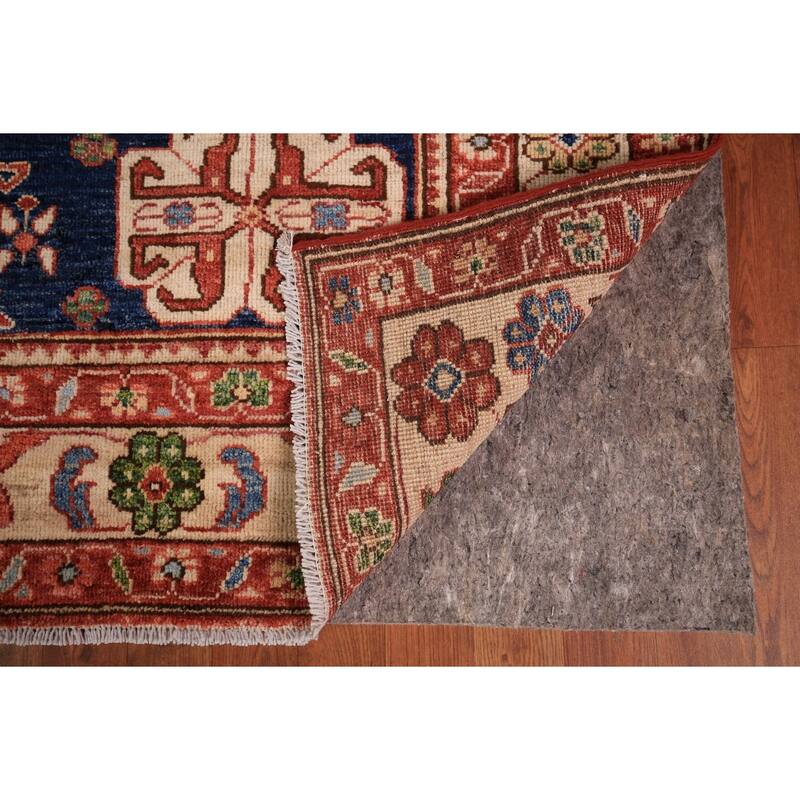 Tribal Geometric Yalameh Vegetable Dye Rug Hand-Knotted Wool Carpet - 9'0" x 11'6"