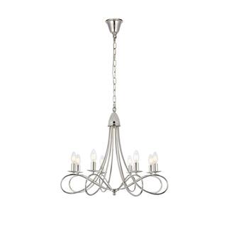 Elegant Lighting Lyndon Collection 1452 Pendant lamp with Polished Nickel Finish - Silver