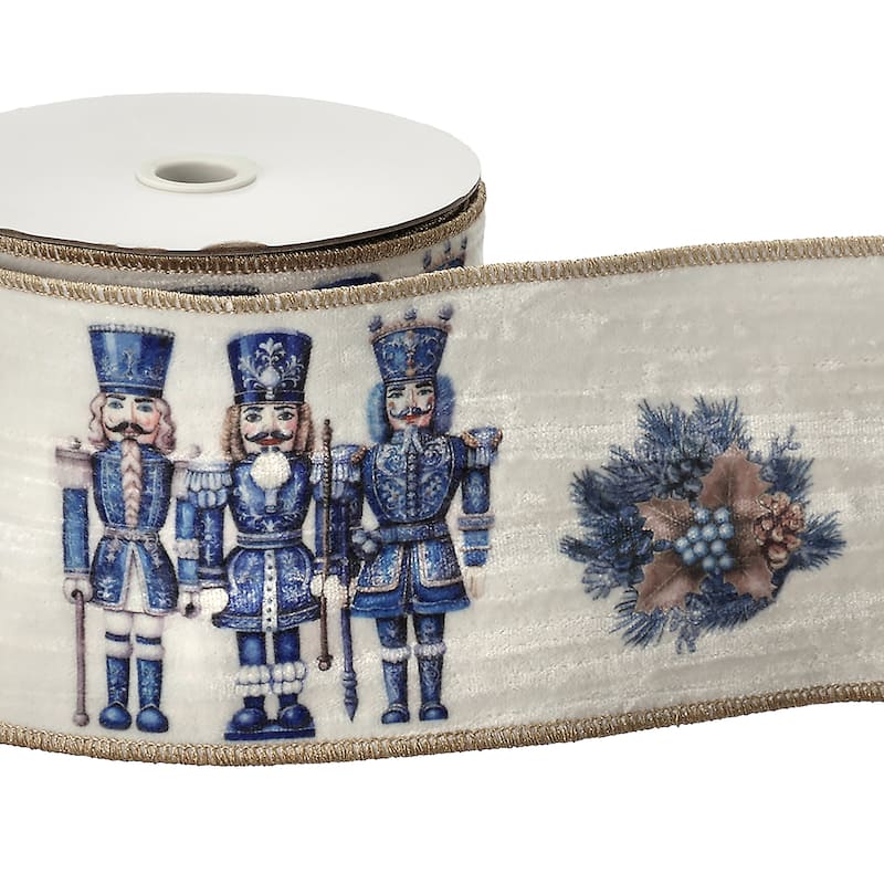 4"X10Y Velvet Toy Soldier Ribbon