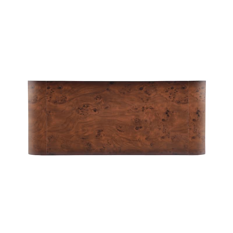 Christopher Knight Home - Burri Modern 53.7" Rectangular Waterfall Coffee Table with Curved Edges, Versatile for Living Areas