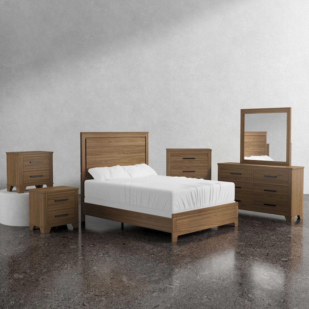 Furniture of America Nyess Modern Chestnut Brown 6-Piece Wood Kids Bedroom Set