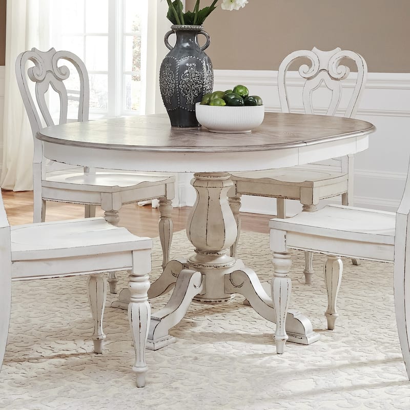 Magnolia Manor 5 Piece Pedestal Table Set