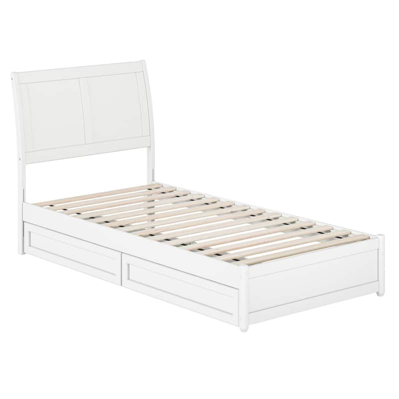 Andorra Platform Bed with Panel Footboard and Storage Drawers