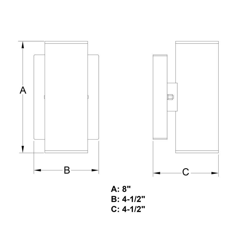 James Allan Bennett 2 Light 8" Tall LED Outdoor Wall Sconce