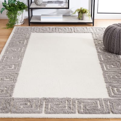 SAFAVIEH Handmade Metro Adeele Greek Key Border Wool Rug