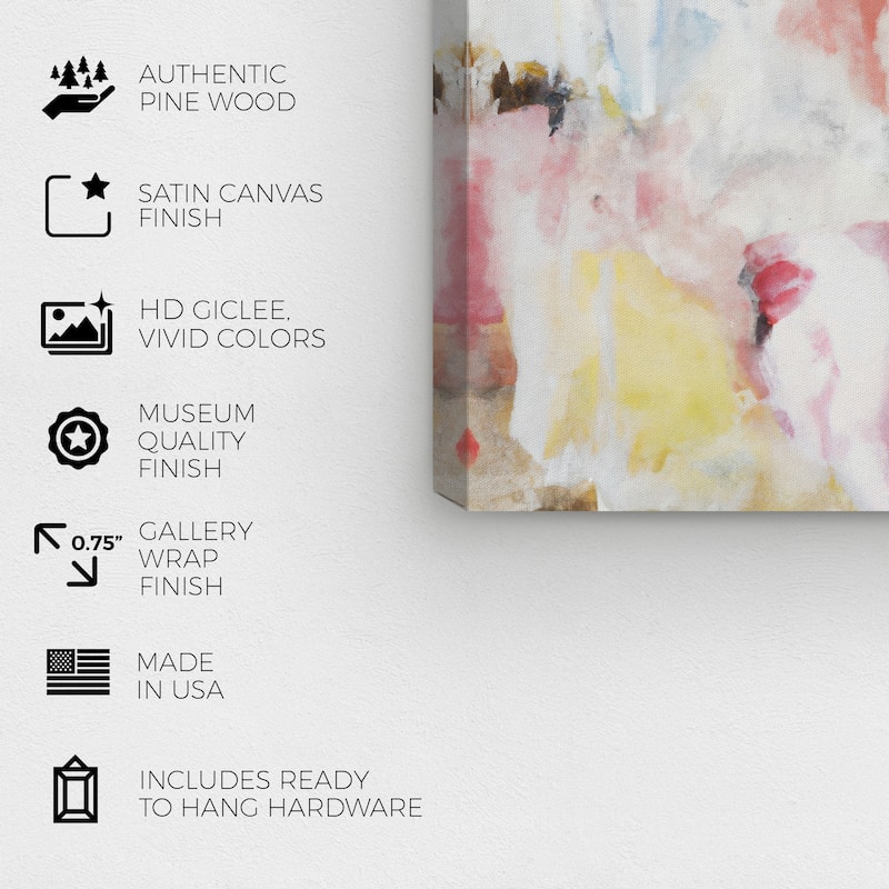 Wynwood Studio Canvas Abstract Surreal Flowers White and Modern & Contemporary Wall Art Canvas Print
