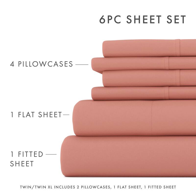 Soft Essentials Ultra-soft Deep Pocket 6-piece Microfiber Sheet Set