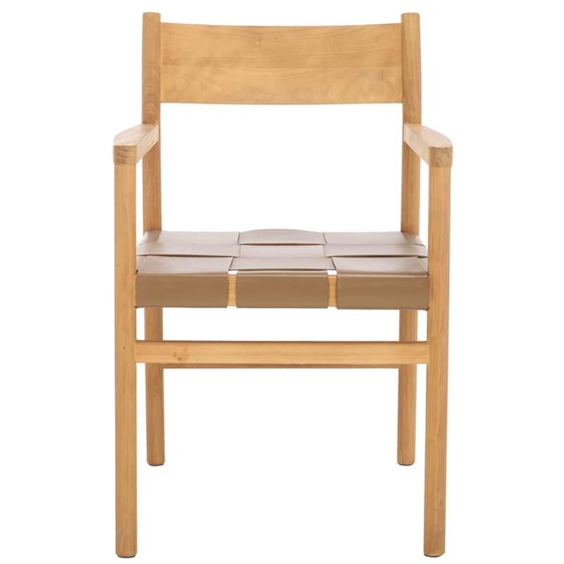 SAFAVIEH Couture Devnie Solid Wood Woven Dining Chair, Fully Assembled - 22"W x 23"D x 34"H