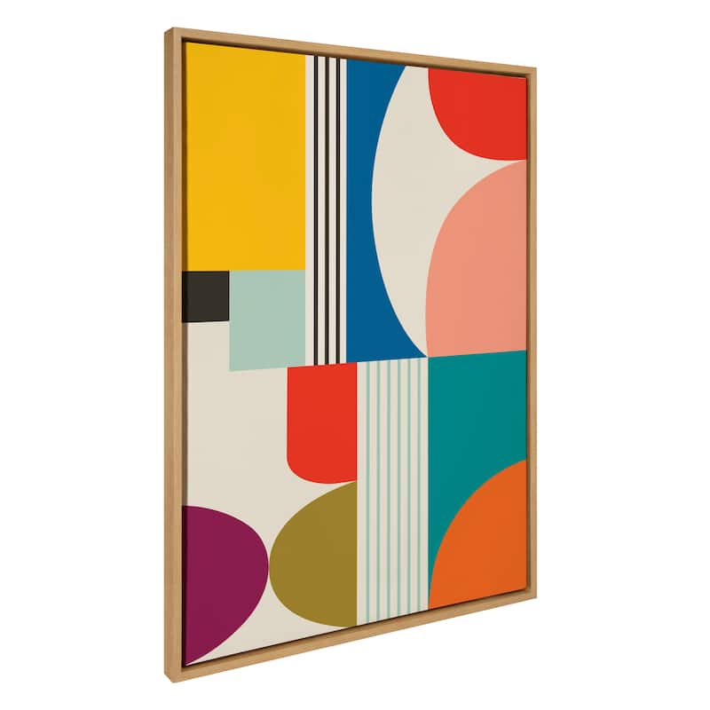Kate and Laurel Sylvie MCM Pattern Framed Canvas by Rachel Lee
