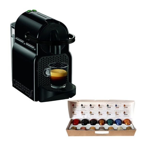 Nespresso Inissia Espresso Machine (24 oz, Black) w/ Capsules (14
