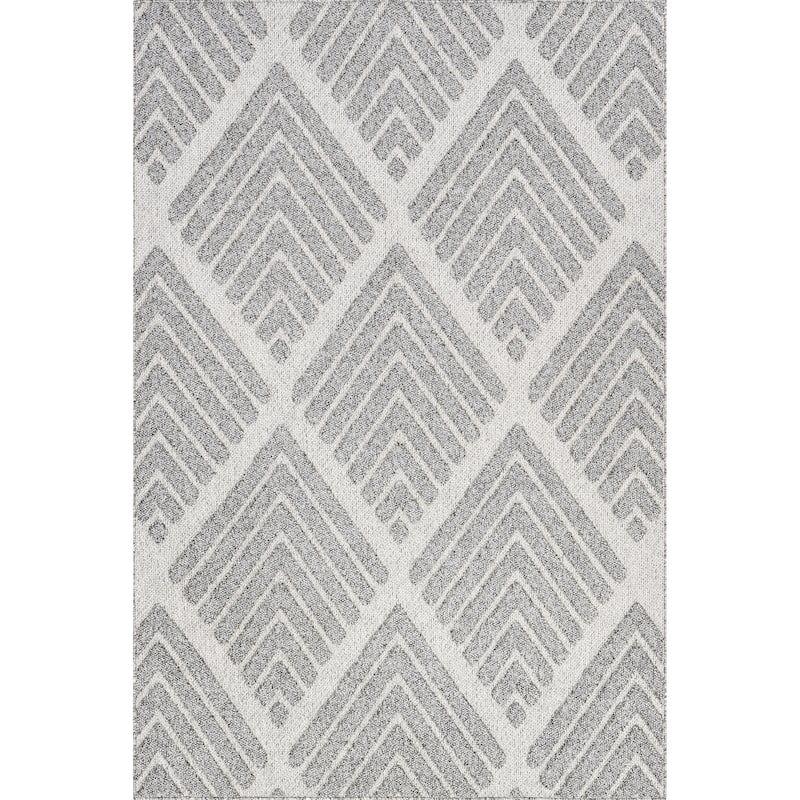 Nuloom Lessie High-Low Geometric Indoor/Outdoor Area Rug