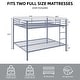 preview thumbnail 4 of 20, Heavy Duty Metal Bunk Bed, Built-In Ladder, Safety Rails, No Boxspring