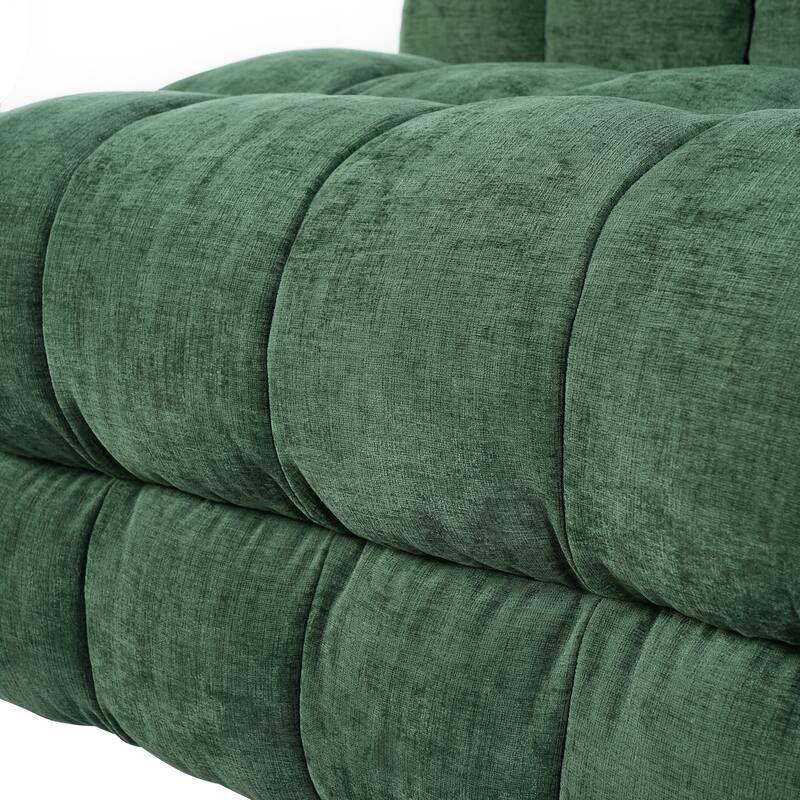 360° Swivel Rocker Recliner Chair Chenille Upholstered Manual Recliner