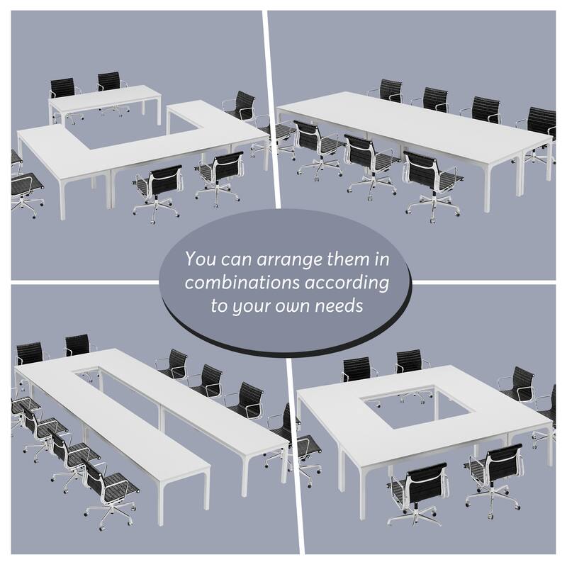 19FT Conference Table,Large Rectangle Meeting Seminar Table for 16-22 Person