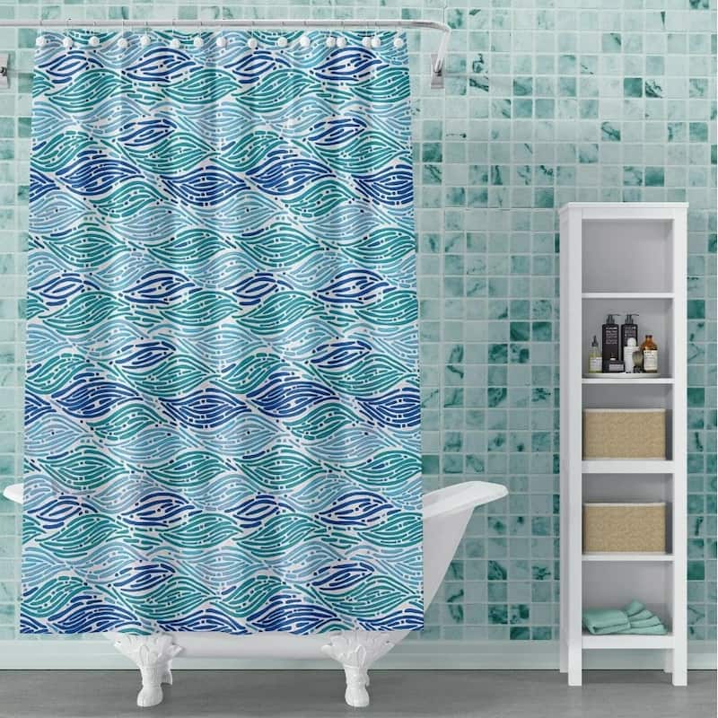 Fun Modern Shower Curtain PEVA Vinyl Printed 72x72 in Colorful Styles