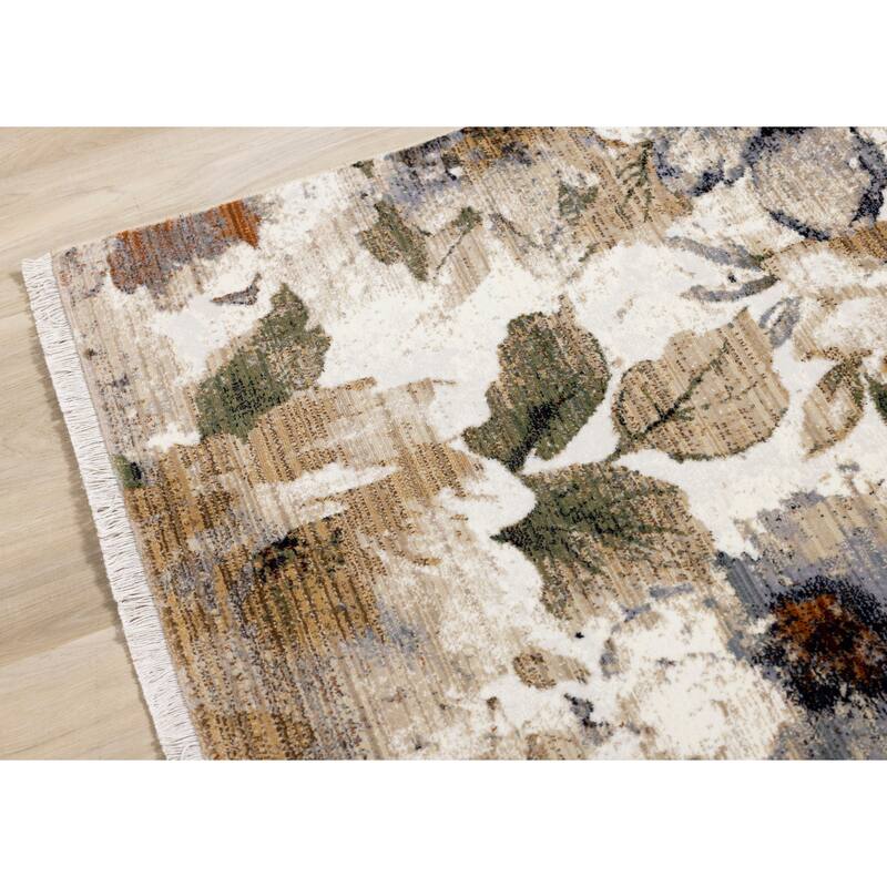 Alpine Rug Co. Sydney Cream Beige Warm Botantical Area Rug