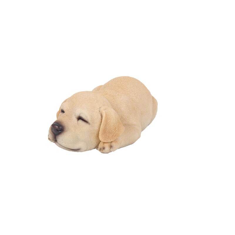 6.75" Sleeping Labrador Puppy Outdoor Garden Statue