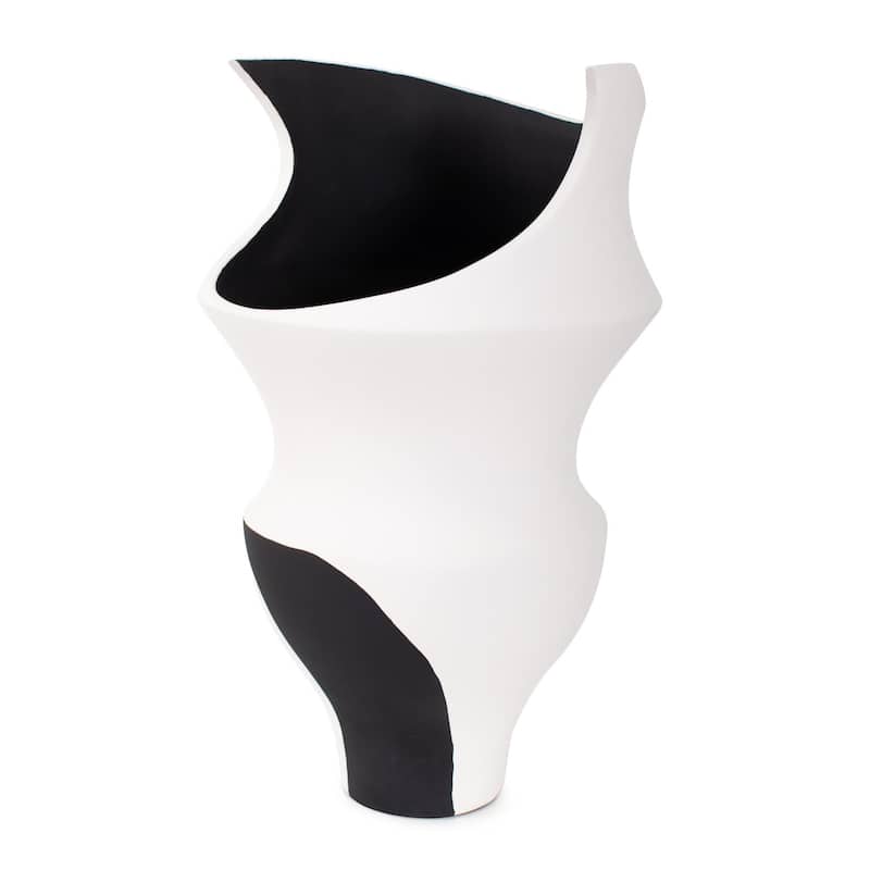 Rapsie Black and White Vase- Tall