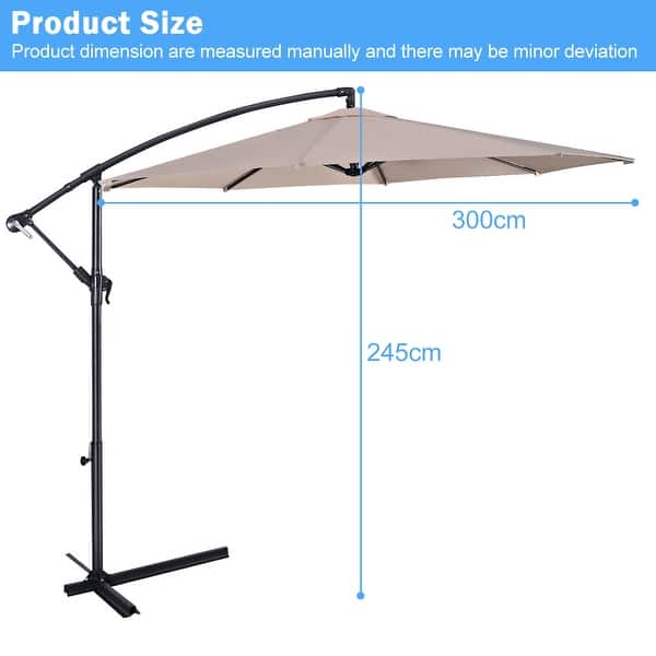 Shop Costway 10 Hanging Umbrella Patio Sun Shade Offset Outdoor