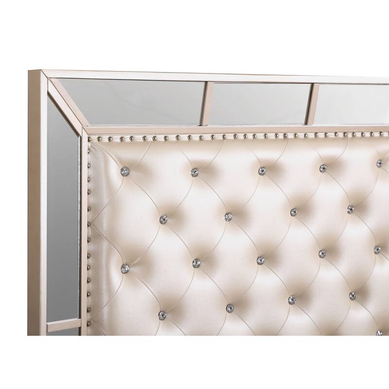Hollywood Hills Faux Leather Tufted Bed