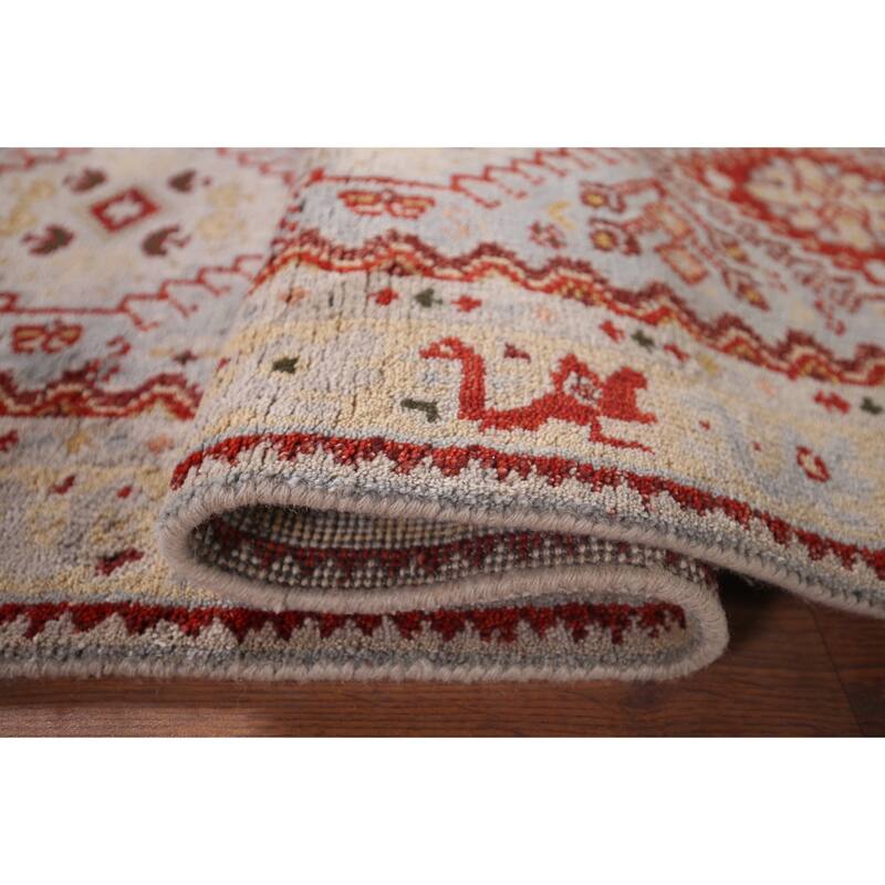 Geometric Heriz Serapi Oriental Runner Rug Handmade Wool Carpet - 2'7"x 7'11"