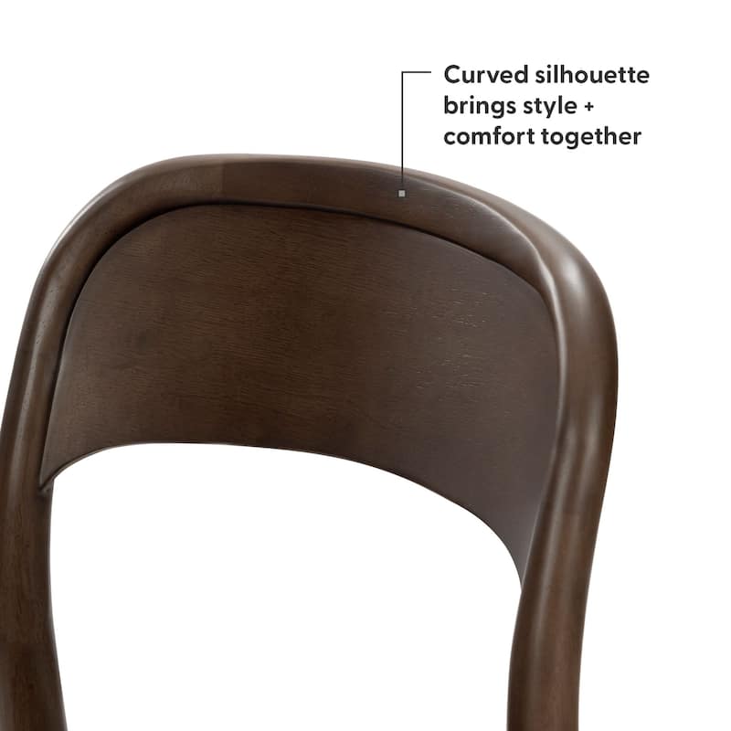 Plank and Beam Loar Mid-Century Modern Solid Wood Dining Chair