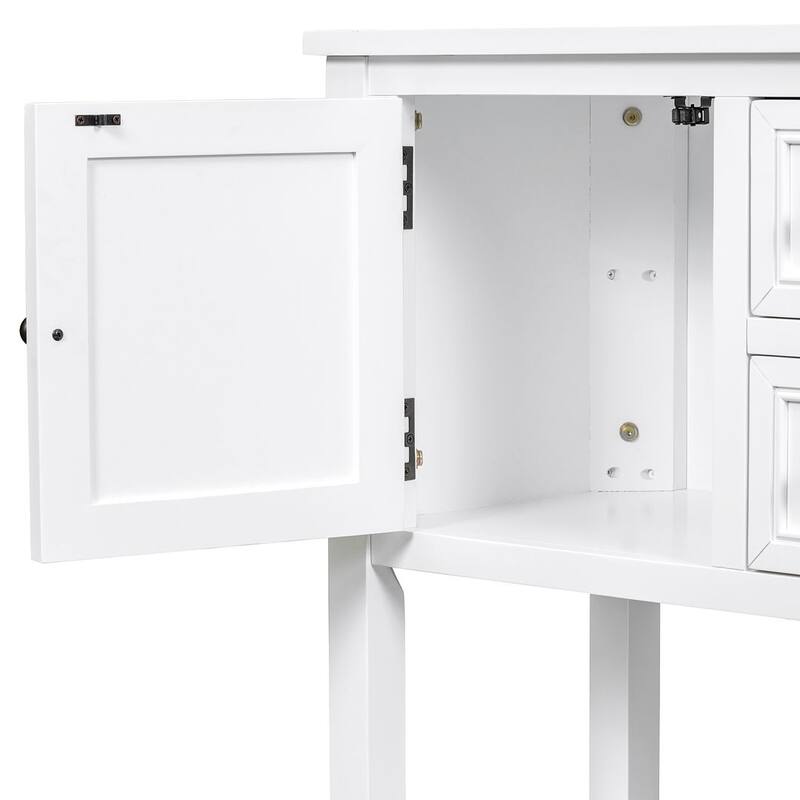 Elegant Storage Dresser with 4 Small Drawers and Bottom Shelf for Bedroom