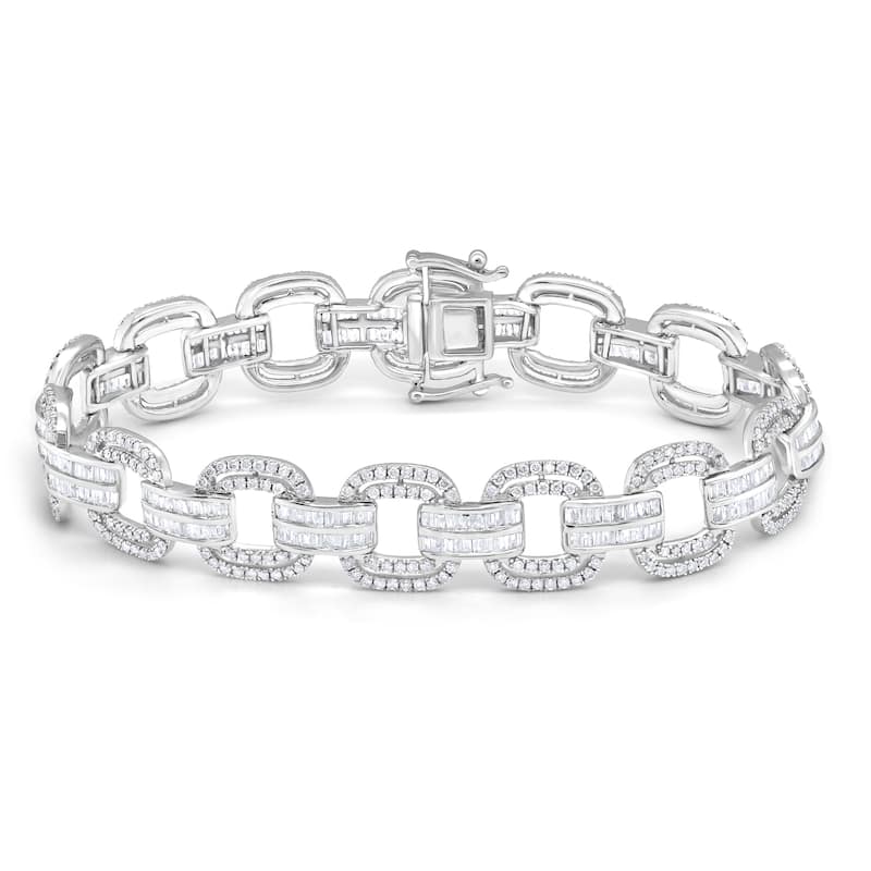 5 Cttw Natural Diamond 10KT White Gold Bracelet