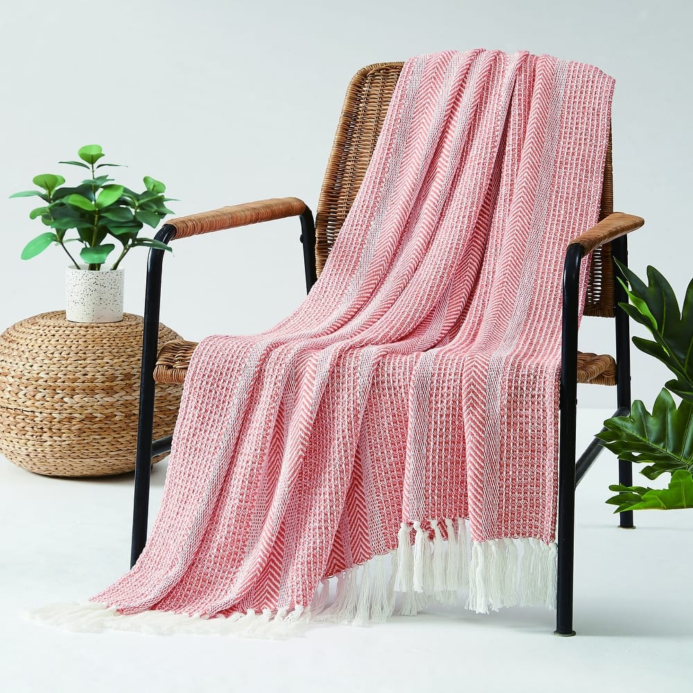 Oceanfront Resort Textured Stripe Throw