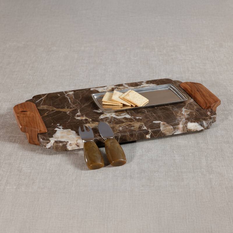 Mocha Marble Charcuterie Tray / Serving Board