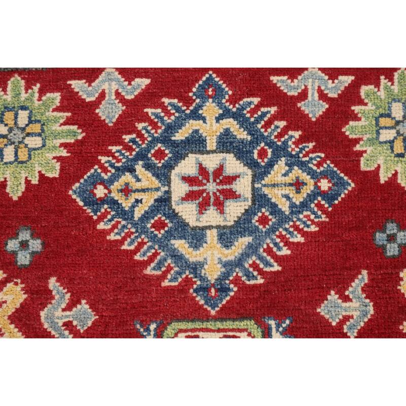 Traditional Red Kazak Oriental Accent Rug Handmade Wool Carpet - 2'8" x 4'1"