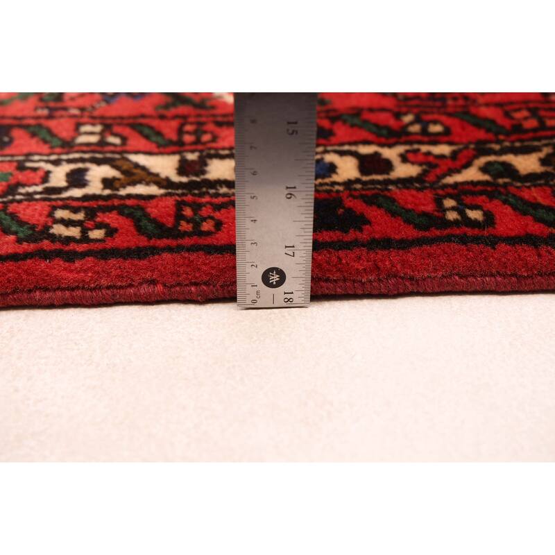 ECARPETGALLERY Hand-knotted Andelz Red Wool Rug - 2'9 x 9'9