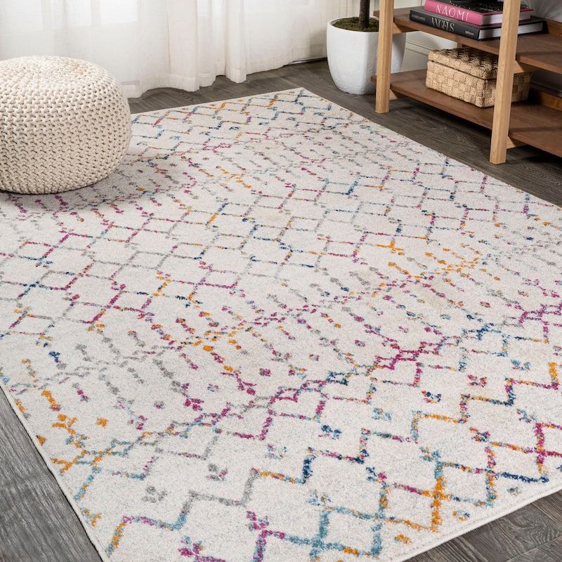 JONATHAN Y Modern HYPE Boho Vintage Diamond Area Rug