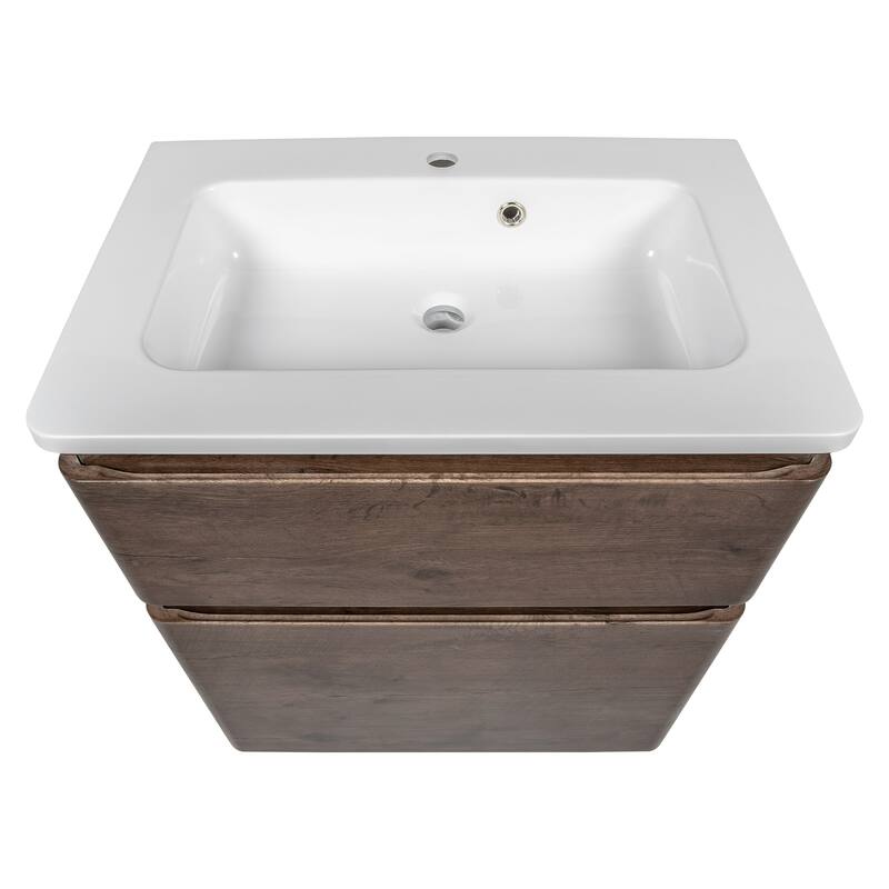 Modern Free Standing Bathroom Vanity with Washbasin | Comfort Collection mirror Omega R-line 40" included
