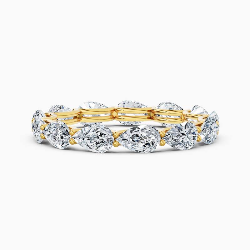 Auriya 14k Gold Pear East-West Lab Grown Diamond Eternity Band 1.70 - 6.75 ct. tw. (F-G, VS) - 3.25 ct. wt. - 5 - Yellow