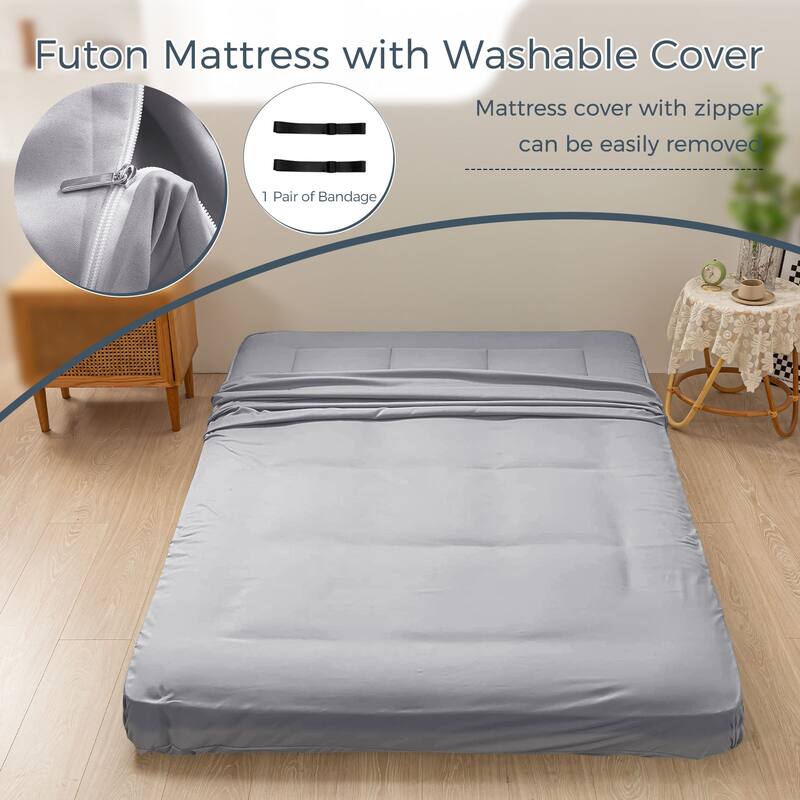 6-inch Thick Padded Floor Futon Mattress