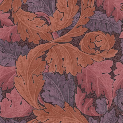 William Morris Acanthus Plum Wallpaper