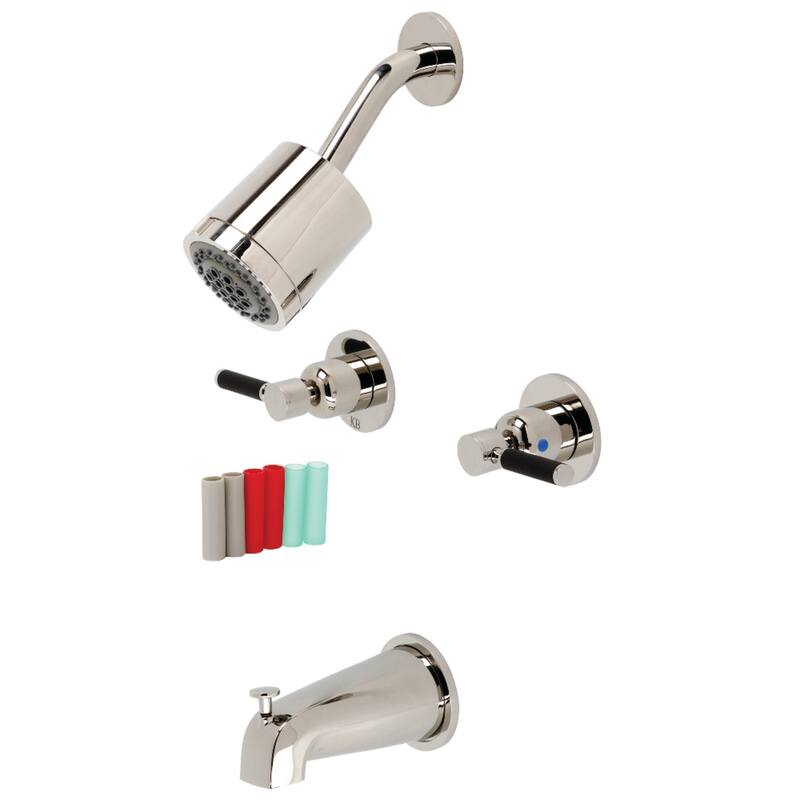 Kingston Brass Kaiser Two-Handle Tub and Shower Faucet - Polished Nickel