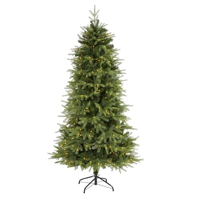 Pre-Lit Vancouver Fir Artificial Christmas Tree - 6.5' - Clear LED Lights - 6 Foot