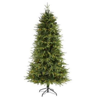 6.5' Vancouver Fir "Natural Look" Christmas Tree with 400 Clear LED - Green