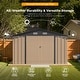 preview thumbnail 18 of 50, Patiowell 10' x 12' &10' x 14' Metal Outdoor Storage Shed with Floor Frame for Garden, Backyard, Patio