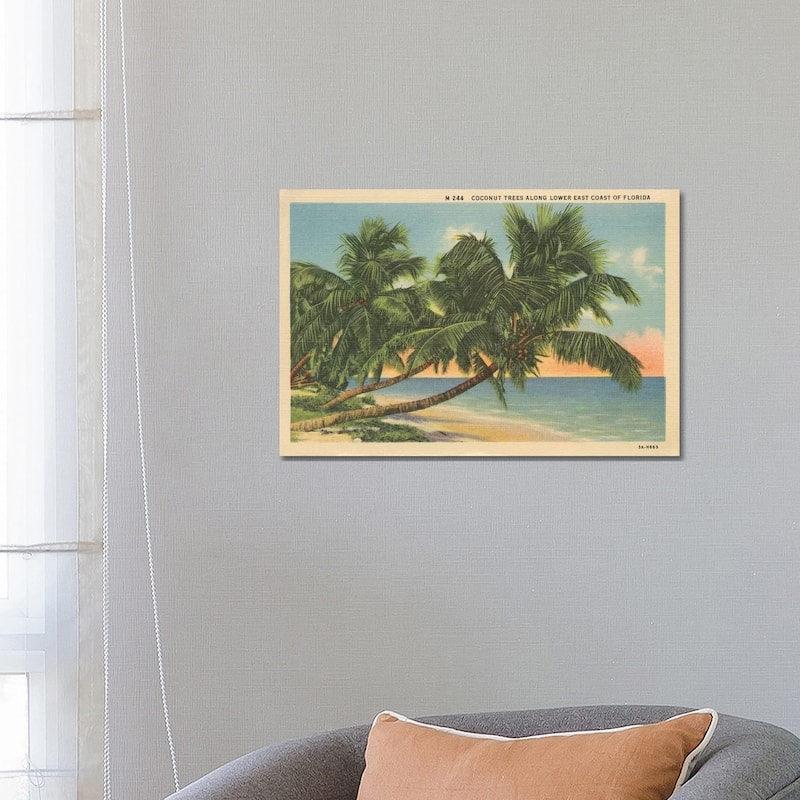 iCanvas "Florida Postcard III" by Wild Apple Portfolio Canvas Print - 18x26x1.5
