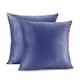 Porch & Den Cosner Microfiber Velvet Throw Pillow Covers (Set of 2) - 20" x 20" - Calm Blue