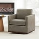 preview thumbnail 28 of 172, Shane Modern Swivel Accent Arm Chair Set of 2 - Grey-Faux Leather
