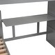 preview thumbnail 57 of 58, Versatility Galore Twin-Twin over Full L-Shaped Bunk Bed With 3 Drawers, Portable Desk and Wardrobe, Maximized space, Espresso