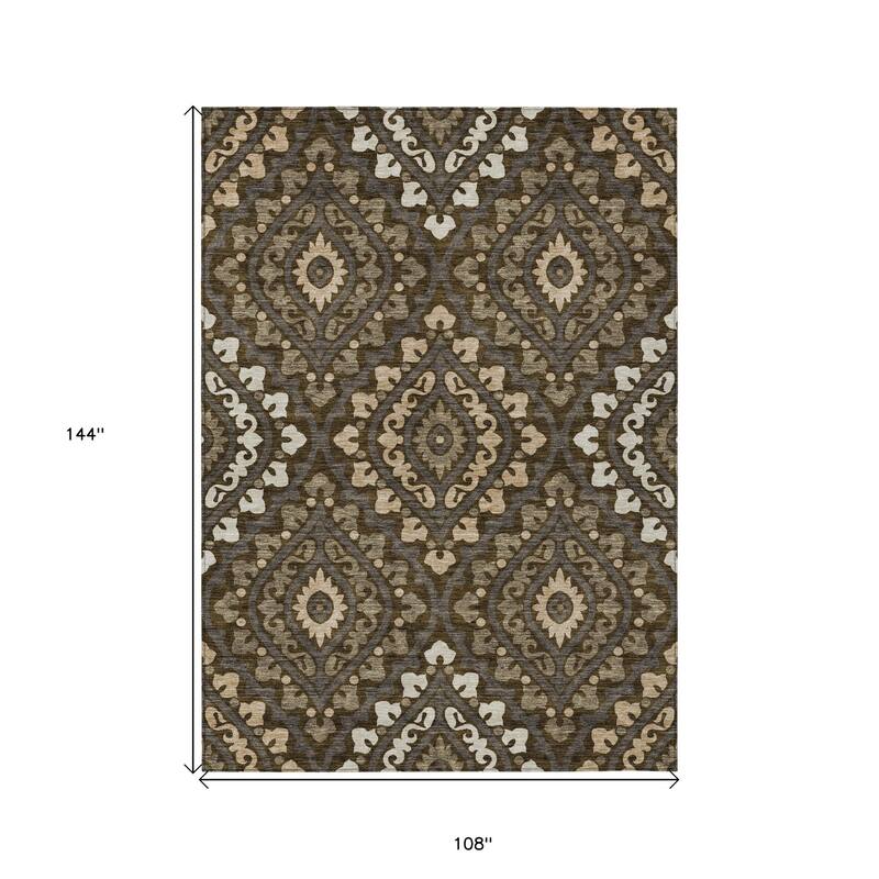 HomeRoots Floral Transitional Rectangle Outdoor Rug
